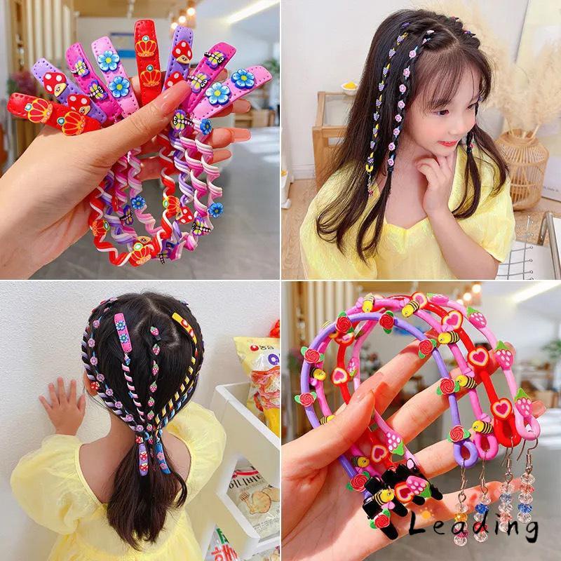 COD Tali Rambut Anak Korea Alat Bantu Kepang rambut Bentuk Anak Twisted Braid Curling Iron Girls Tibetan Braid Hair Curler rambut Berwarna Aksesoris Anak Ikat Rambut-Le