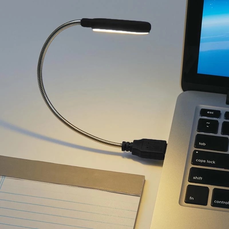 Lampu Baca LED Mini Flexible Portable Bisa Ditekuk 360 Derajat Dengan Port USB