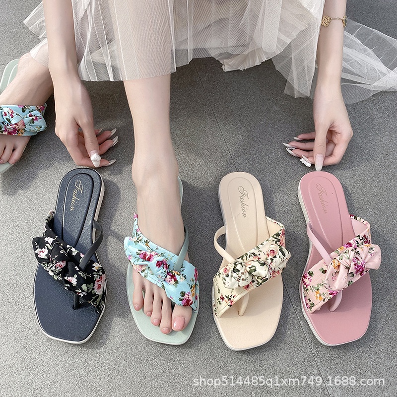 ♫ Megata ♫ SJ010 Sandal Bunga Wanita / Sandal Slop Wanita / Sandal Fashion Wanita Murah / Sandal Cewek