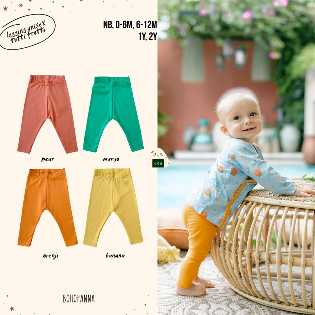 Bohopanna -  Legging Tutti Frutti / Legging Bayi Anak Unisex