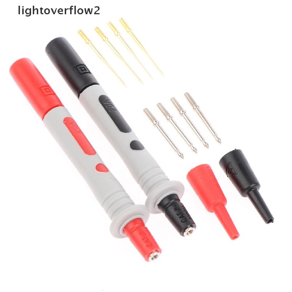 (lightoverflow2) 2pcs / Set Test pen Multi Fungsi Untuk Multimeter