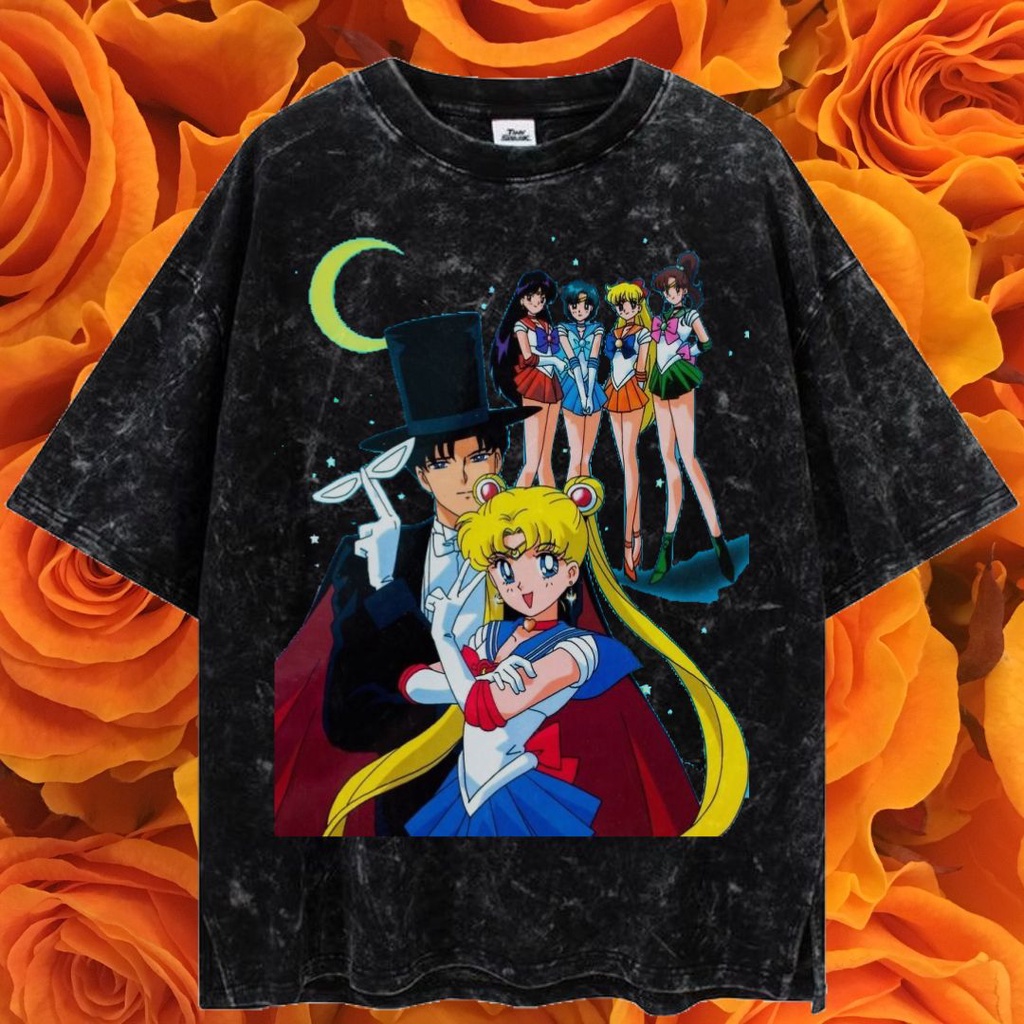 LASTHOPE 'SAILORMOON' OVERSIZE WASHING TSHIRT / KAOS ATASAN TSHIRT TEE WASHING ACID WASHED STONEWASH