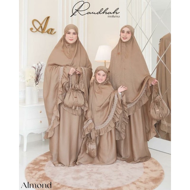 Mukena Raudhah by @a.d.e.n_hijab | Mukena Dewasa | Mukena Anak | Prayer Set | Sistem PO | Ready Mare