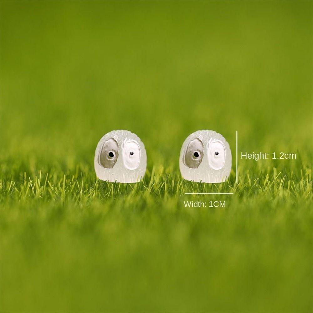 Lanfy Totoro Luminous Toska Micro Glowing Ornamen Pot Berkebun Dekorasi Halaman Halloween Sprites Debu