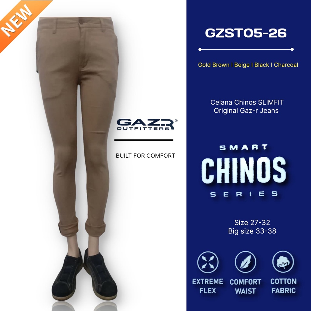 Celana Chinos SLIMFIT SMART SERIES ORIGINAL GAZ-R JEANS ( GZST05-2602 )