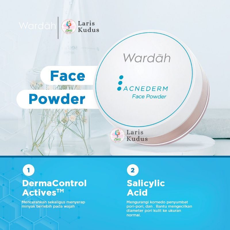 Wardah Acnederm Face Powder/Wardah Powder Acne/Wardah Bedak Jerawat/Wardah Bedak Tabur Jerawat