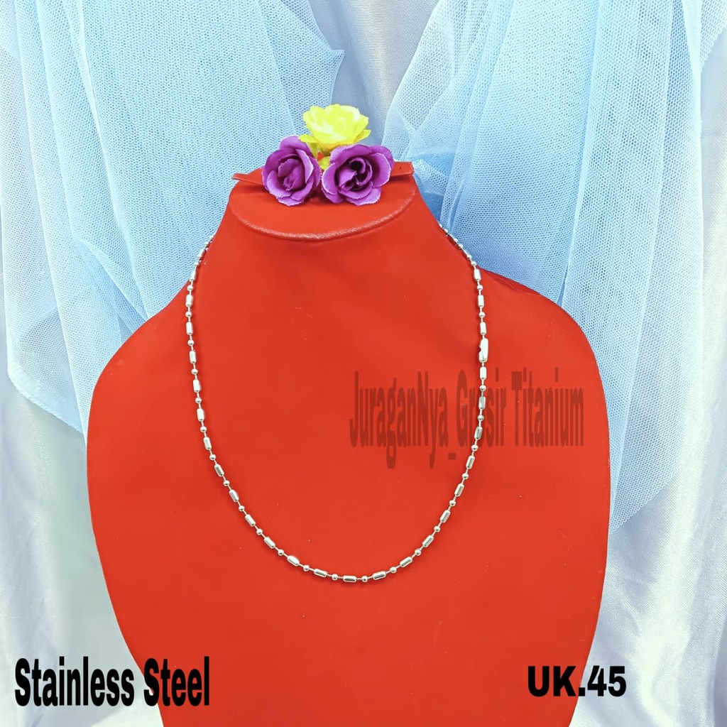 KALUNG TITANIUM  SILVER MOTIF MEWAH ANTI KARAT&amp;ANTI LUNTUR