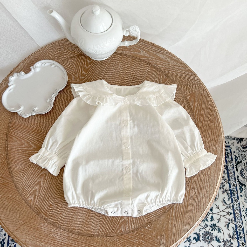0-18bln [Premium impor] JUMPER ANAK PUTIH LACE JUMPSUIT ROMPER PAKAIAN BAYI BAJU PEREMPUAN catalog DDWJ DH