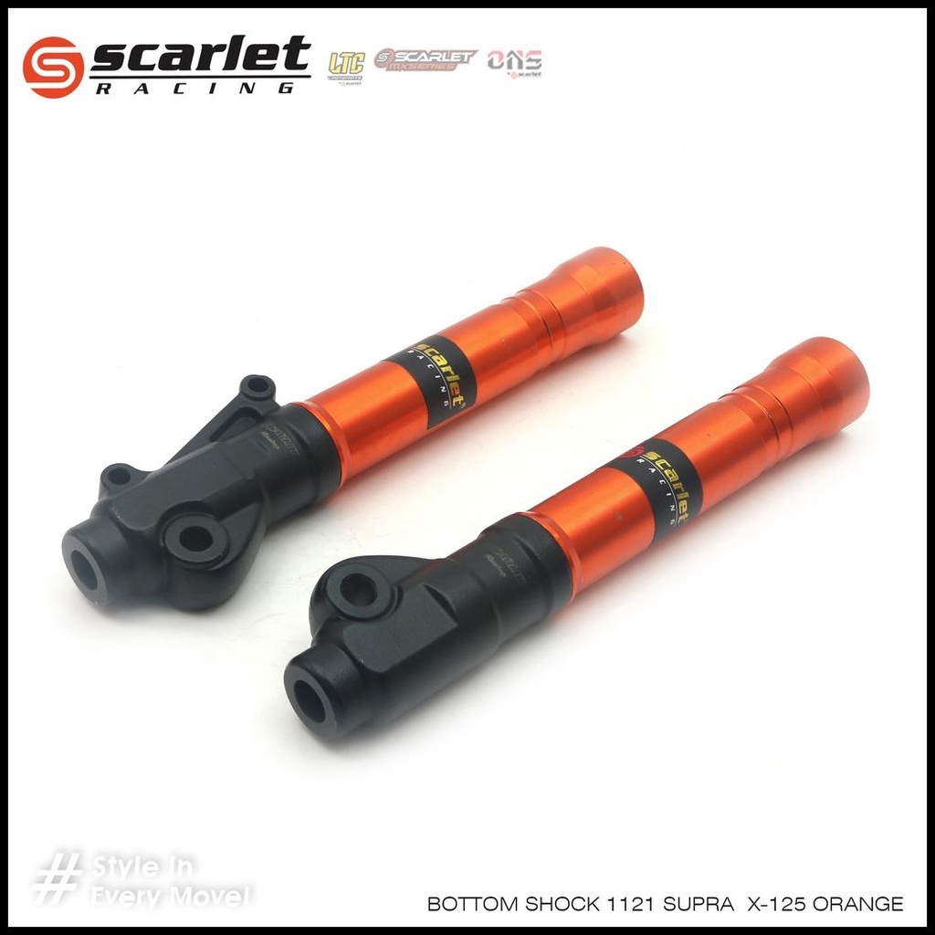 Scarlet Racing - Bottom Botol Tabung Shock Absorber Skok Depan 1121 Bebek Supra X 125