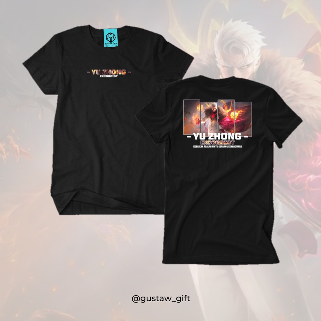 GG T-Shirt YU ZHONG skin Exorcist Mobile Legends Kaos Custom Katun Slim-fitting