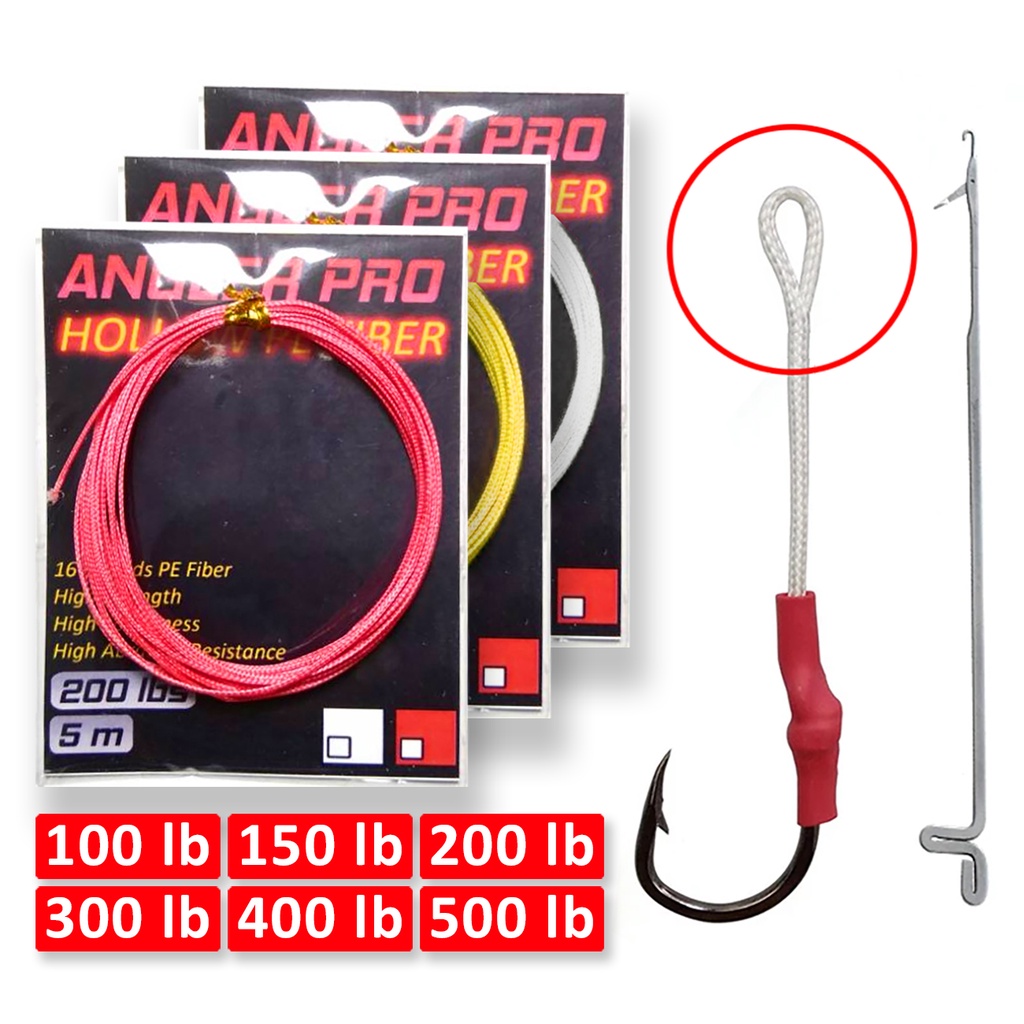 Kevlar Hollow Benang Assist Hook Metal Jig 150 200 300 400 500 lbs Lubang Jigging Murah