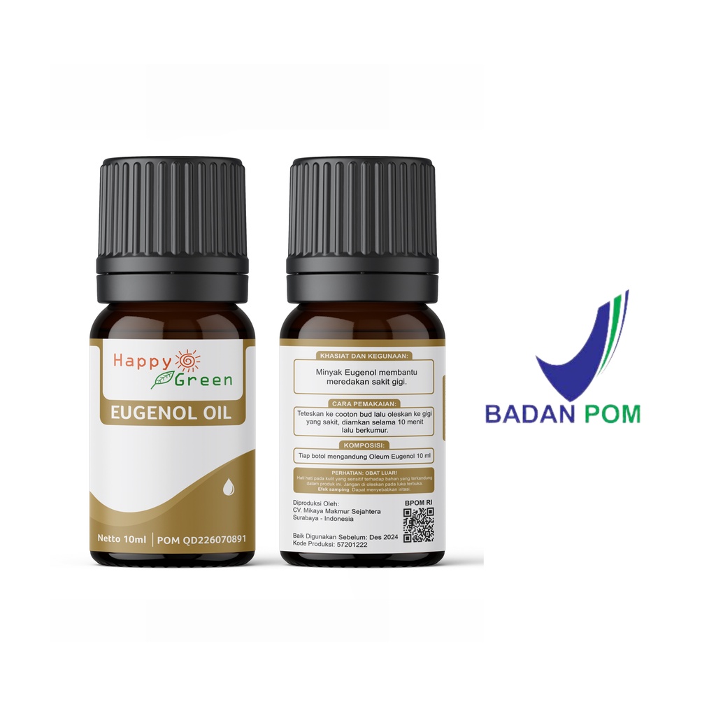 BPOM Approved Eugenol Oil - Minyak Eugenol Murni tanpa campuran obat sakit gigi.