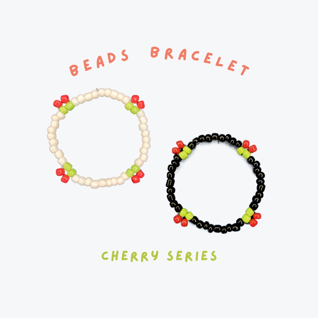 gelang manik | beads bracelet | gelang | gelang korea | gelang murah | custom | cherry series