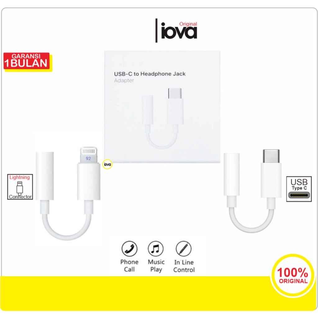 Jual KABEL Converter headset lPH0NE sambungan JACK ADAPTER AUDIO dari 3