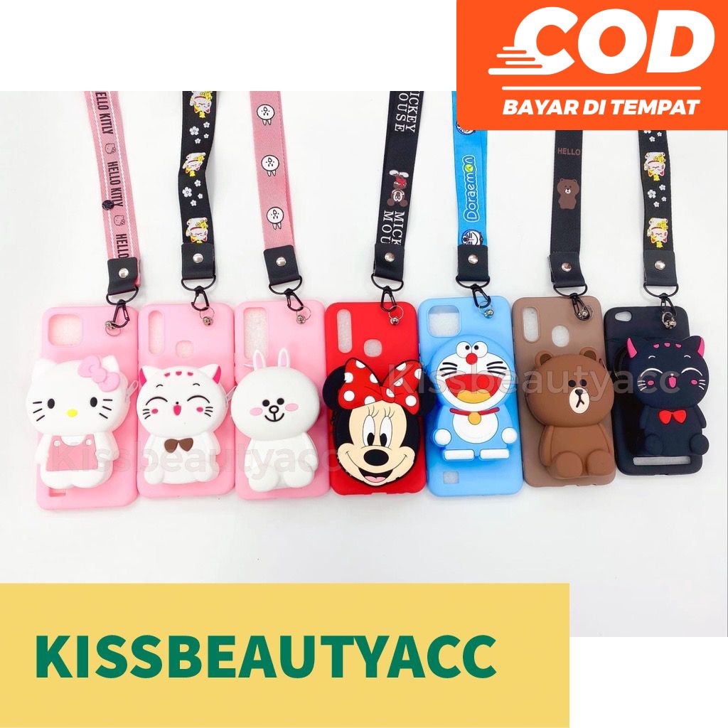 INFINIX HOT 11S/ HOT 12 PLAY/ SOFT CASE KARAKTER DISNEY KARAKTER DOMPET KOIN + GANTUNGAN TALI