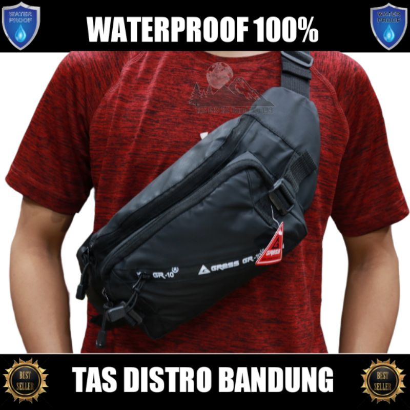 TAS SLEMPANG GRESS WAISTBAG GRESS JUMBO ANTI AIR / WAISTBAG WATERPROOF BEST QUALITY waistbag pria wanita