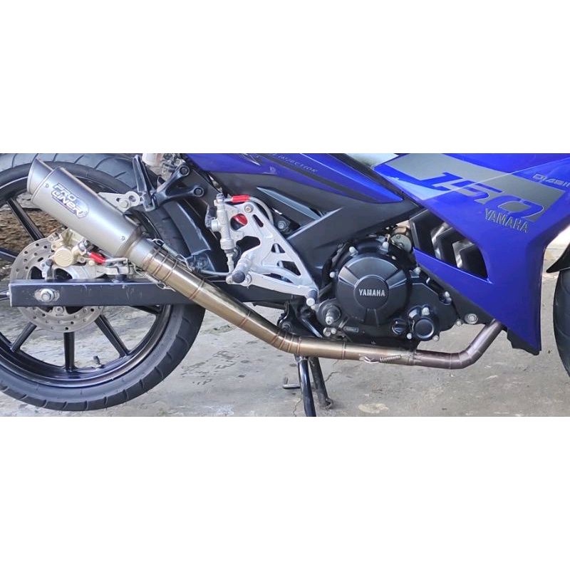 knalpot proliner mx king + leheran costum step standar/underbone