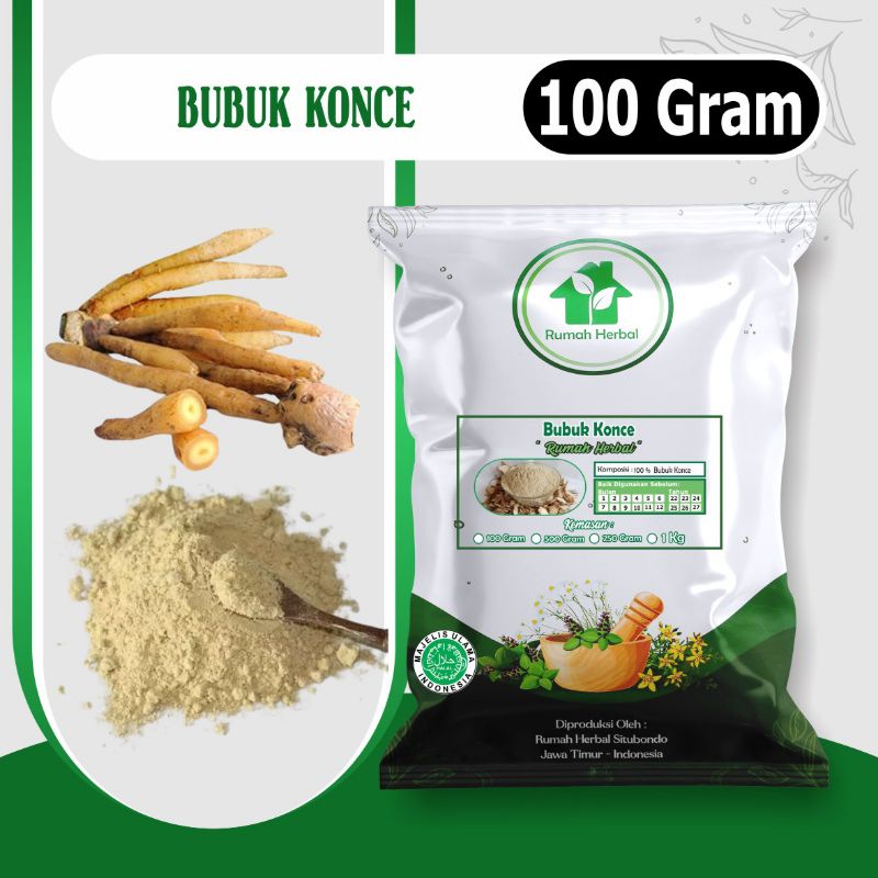 

Bubuk konce murni kemasan 100 gram