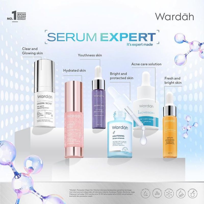 ❣️Rakkistore99❣️ Wardah Serum Expert SERIES | Lightening | Renew You | Crystal Secret | Acnederm | C-Defense | Hydra Rose