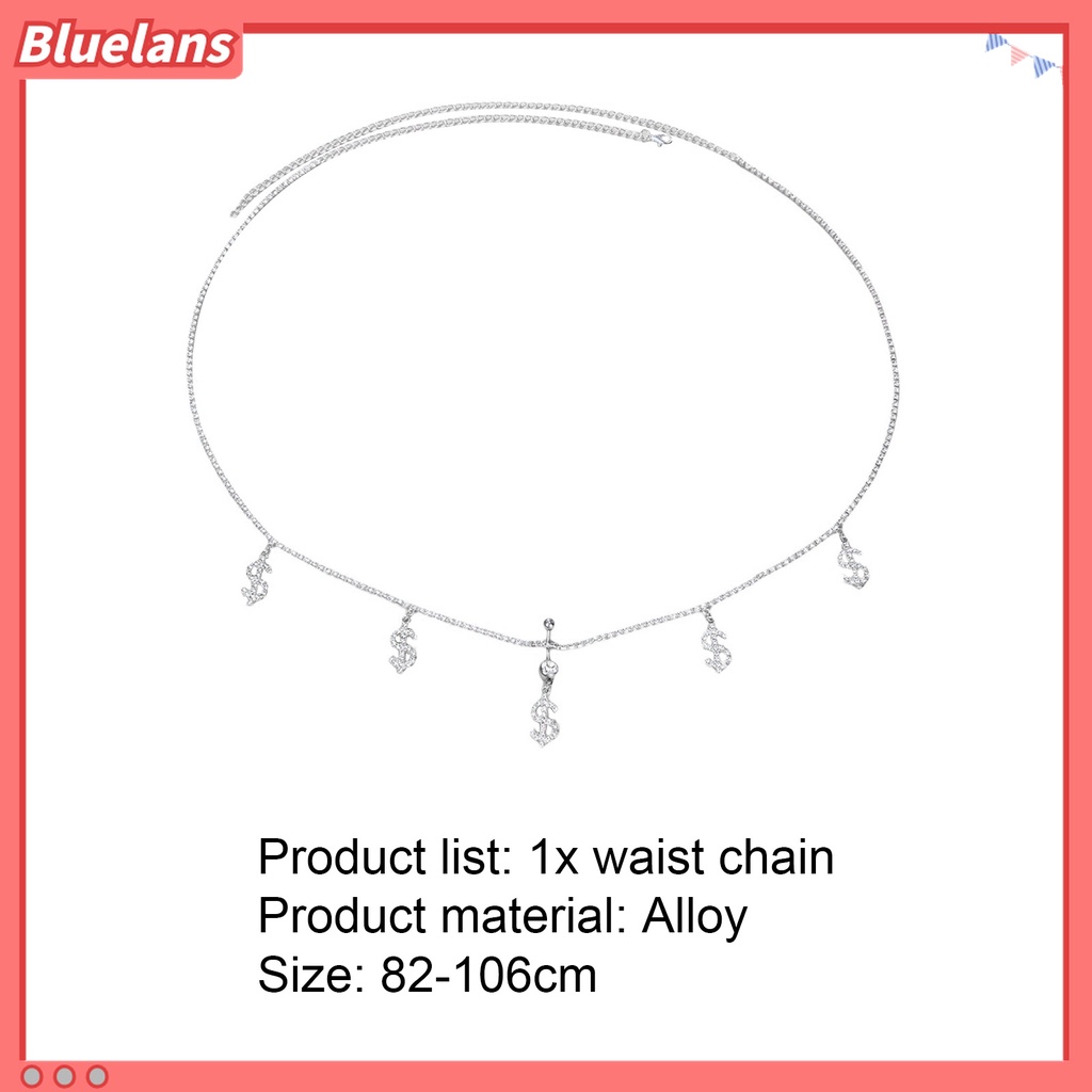Anting Tindik Perut / Pusar Model Rantai Pinggang Bahan Alloy Tahan Lama Untuk Wanita