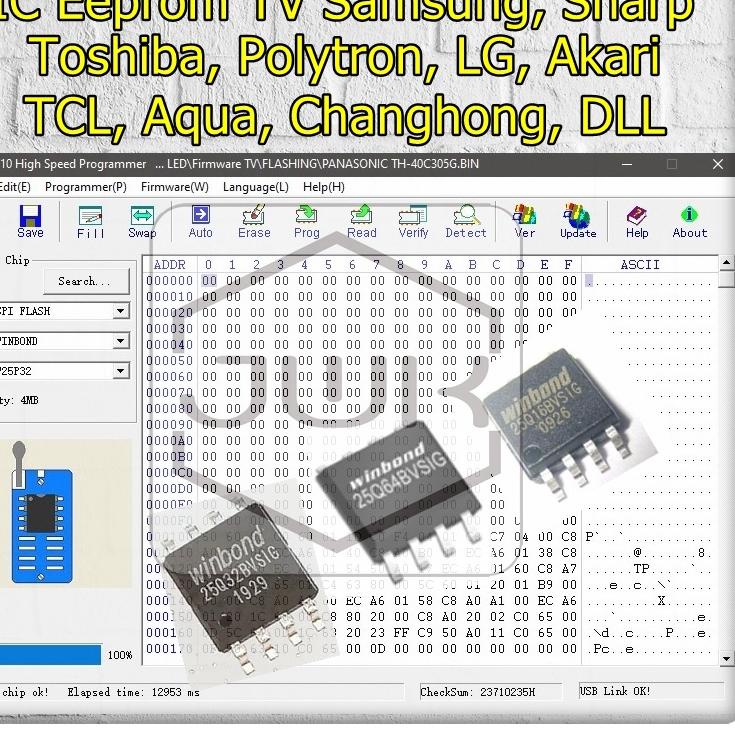 Hadir Terkini IC Eeprom Firmwre TV LED 25Q32 25Q64 25L32 25L64