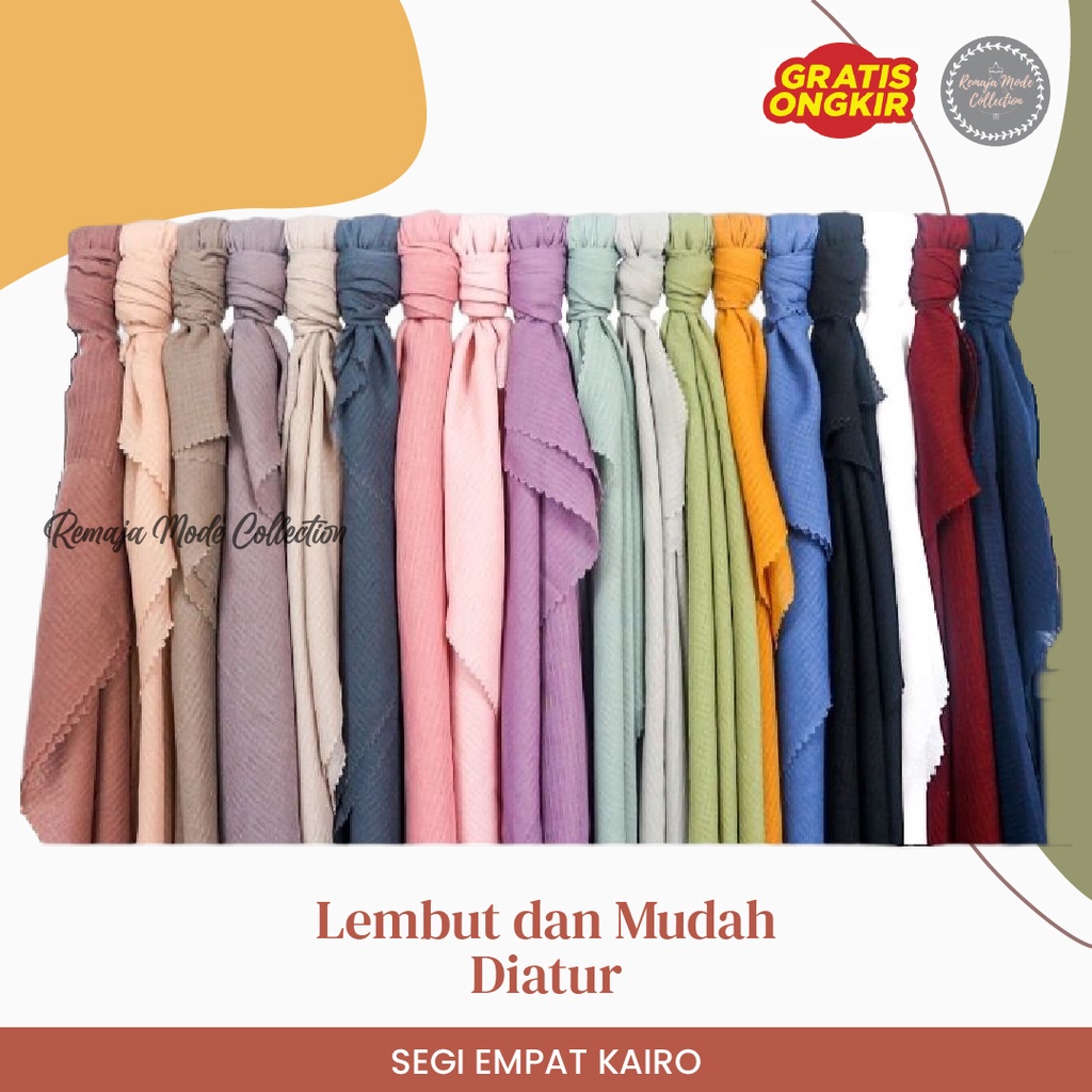 Kerudung Hijab Segi Empat Kairo Laser Cut Terlaris Termurah By Remajamode_collection