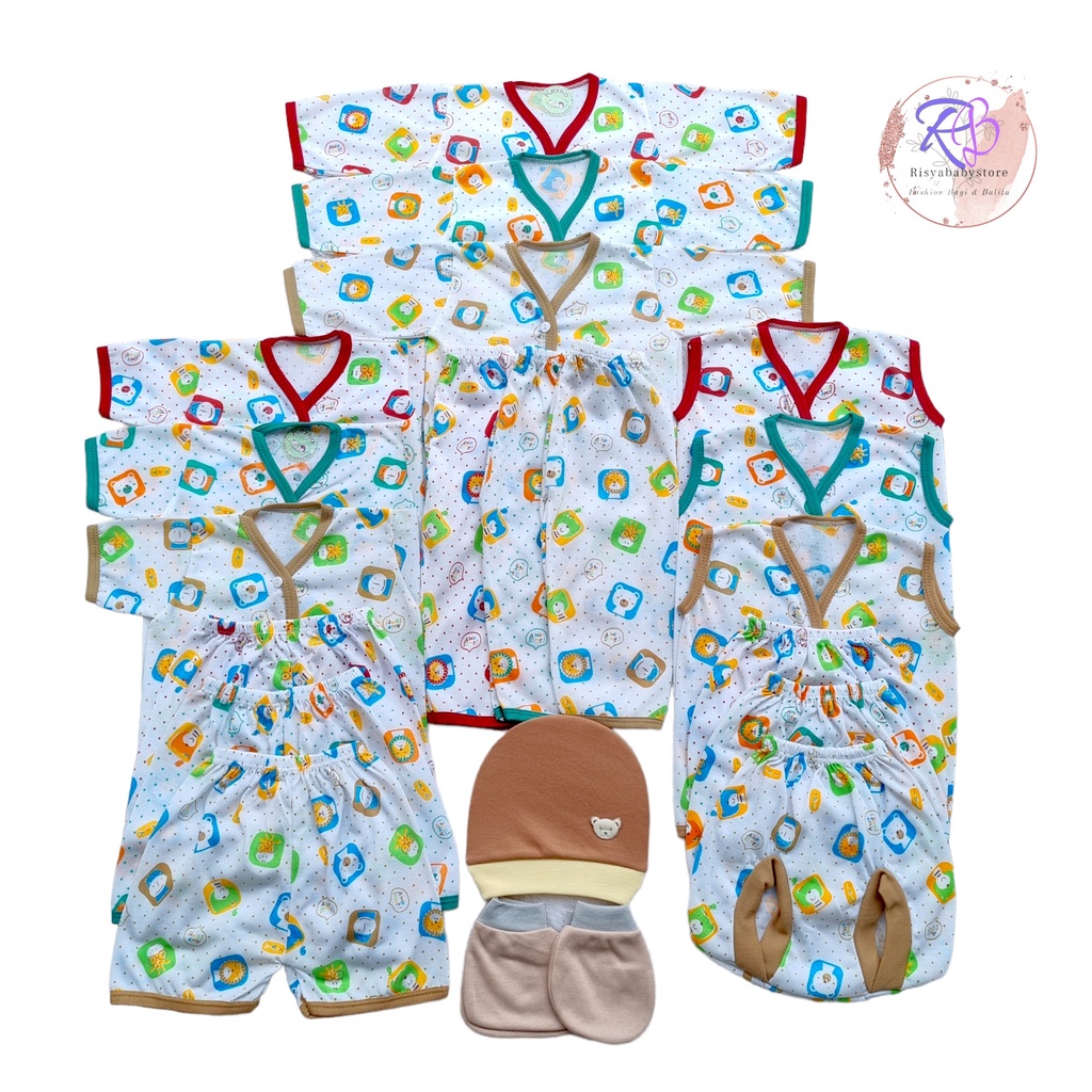 Paket 20 pcs pakaian bayi baru lahir full print / baju bayi newborn Ekonomis dan hemat