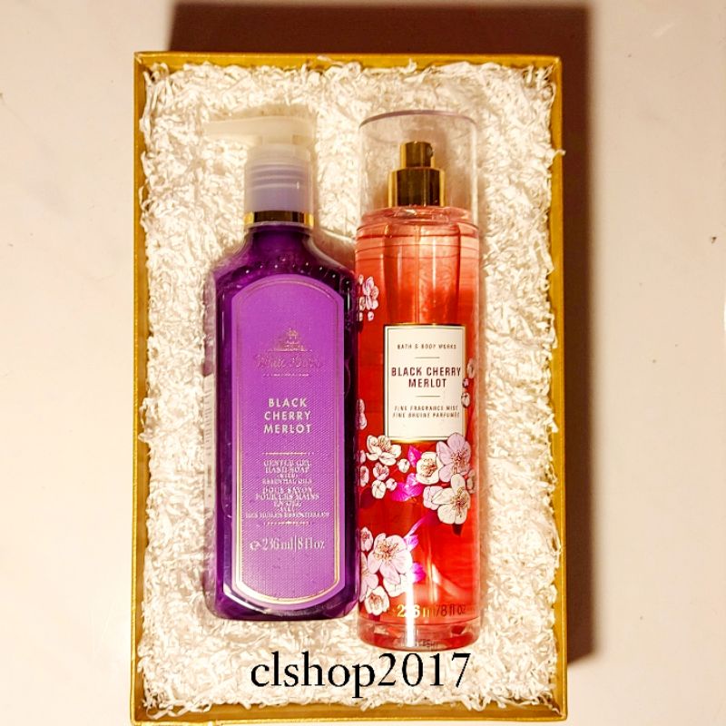 BBW BLACK CHERRY MERLOT GIFT SET PAKET BATH &amp; BODY WORKS