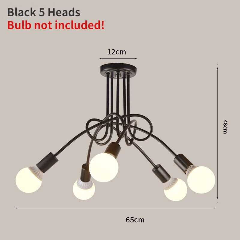 ARS - YUANFEN Housing Lampu Gantung Hias Retro Style 5 Head - CL02