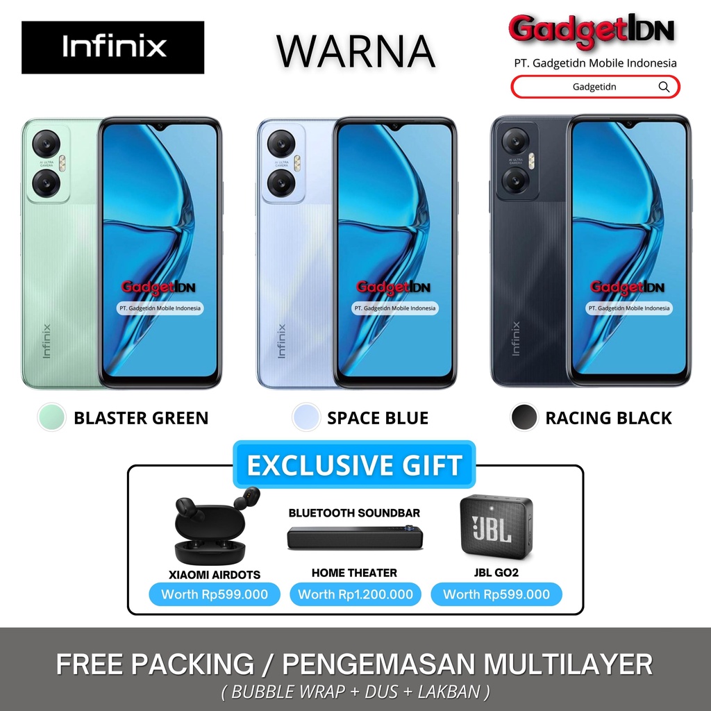 INFINIX HOT 20 5G NFC 4/128GB ( +3GB EXTENDED RAM ) GARANSI RESMI INFINIX