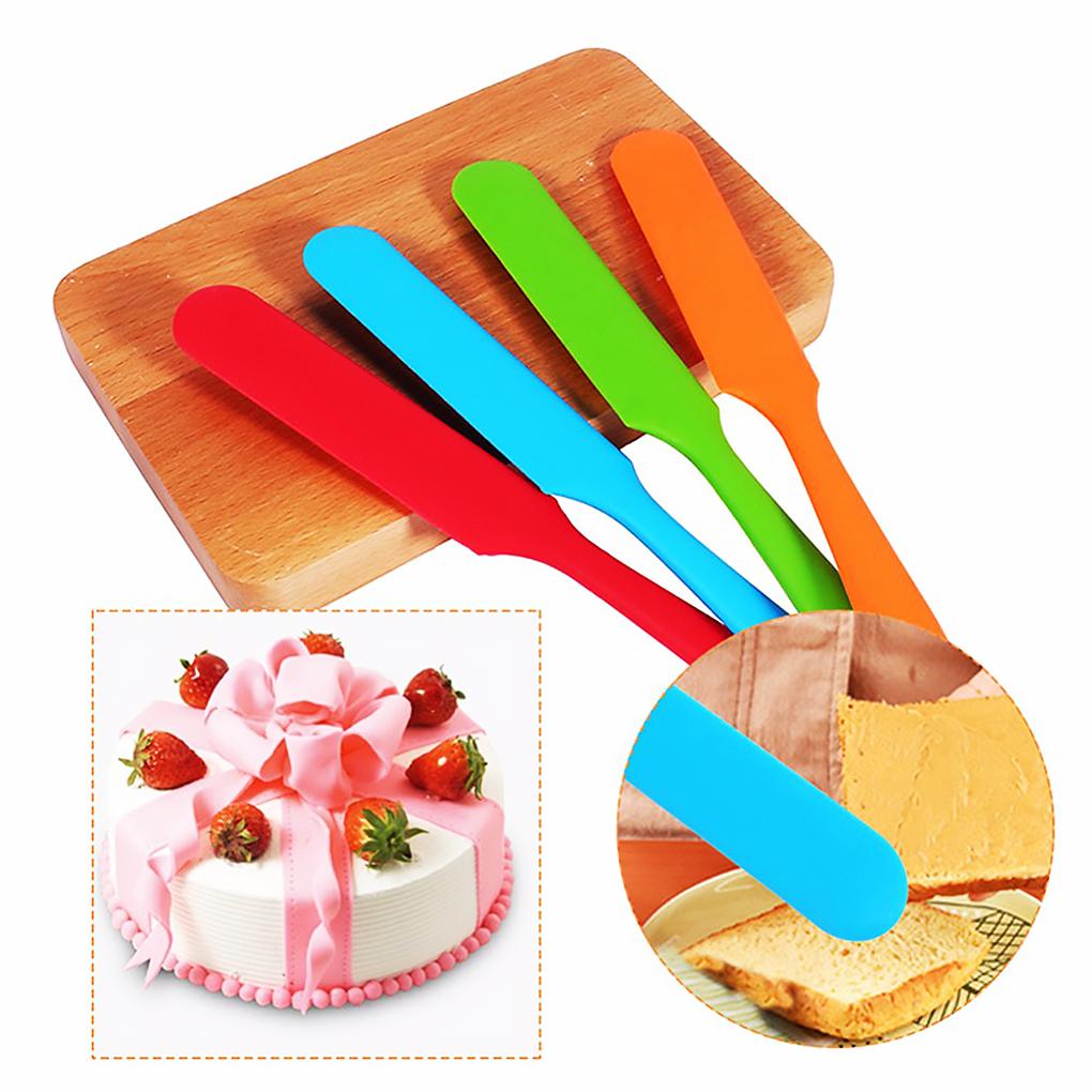 Scraper Krim Kue Dapur Spatula Mini Mixing Scraper Butter Baking Silikon