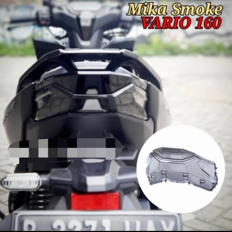 Mika Lampu Stop Vario 160 Led Hitam Smoke Cover Stoplamp Stop Lamp VARIO 160 Original NEMO