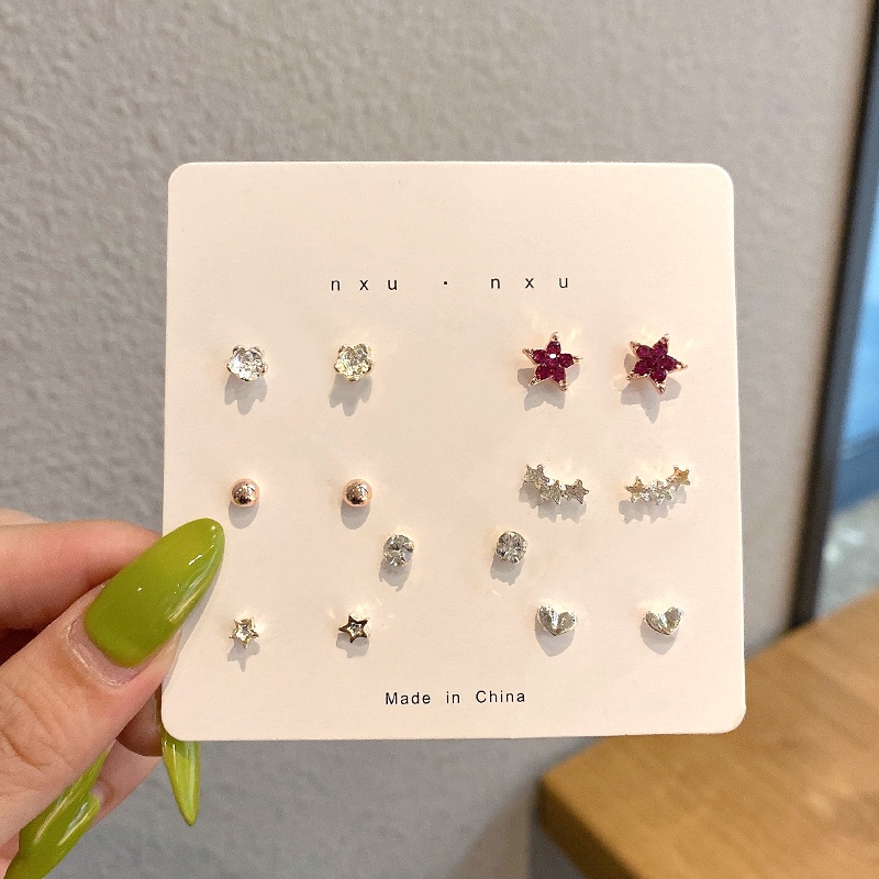 4-20 Pasang / Set Anting Tusuk Kecil Gaya Korea Untuk Wanita