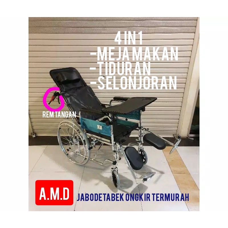 Kursi Roda 3 in 1 / Tiduran / Selonjoran / BAB (Luar Kota)