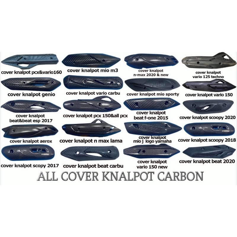 semua cover knalpot motor carbon tutup knalpot motor carbon