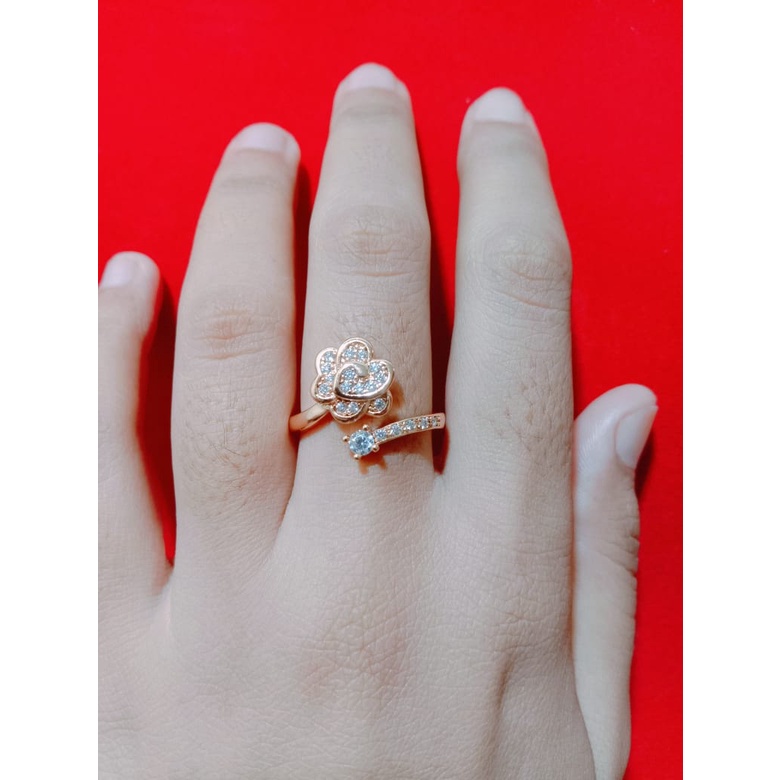 [viral]3002 cincin titanium antikarat model mawar megah dan cantik