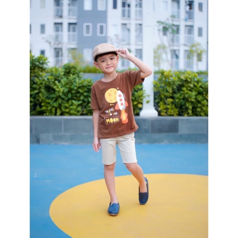 Kaos Anak 3-6Tahun Unisex Motif Luar Angkasa