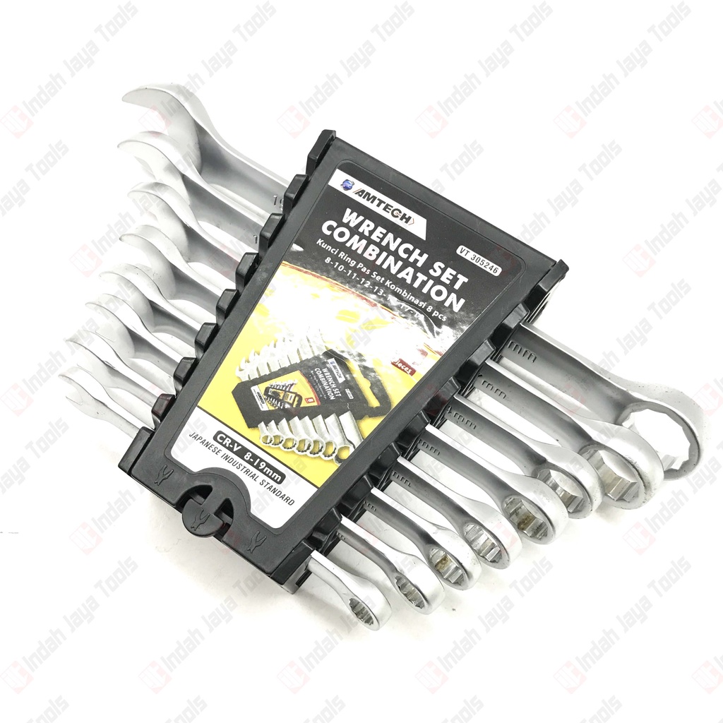 AMTECH VT305246 Kunci Ring Pas Set 8 PCS 8-19 mm Combination Wrench