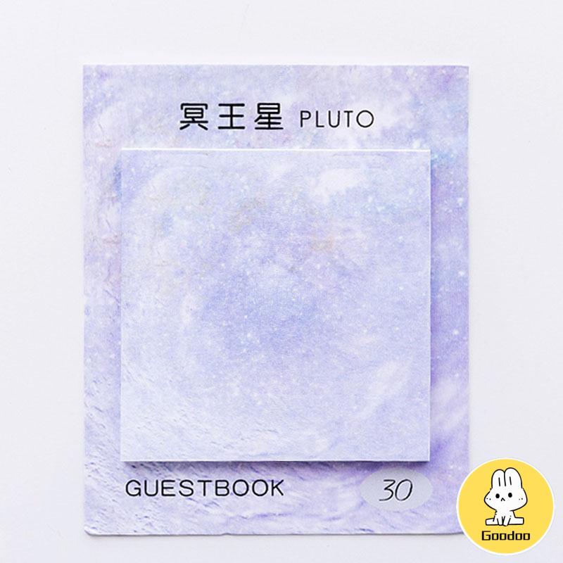 Kertas Memo Sticky Note / Post-It Bentuk Kotak Motif Planet Lucu -Doo -Doo