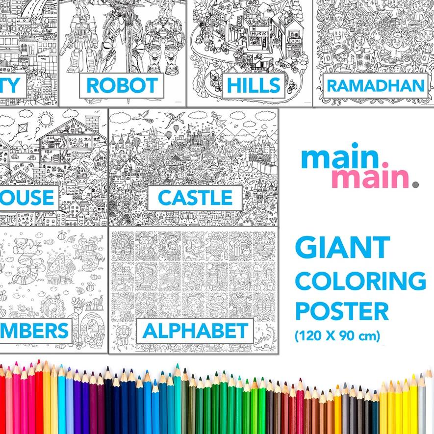 

Berkualitas! HOUSE KIDS Giant Coloring Poster - Kertas Mewarnai SUPER BESAR 120x90cm 민