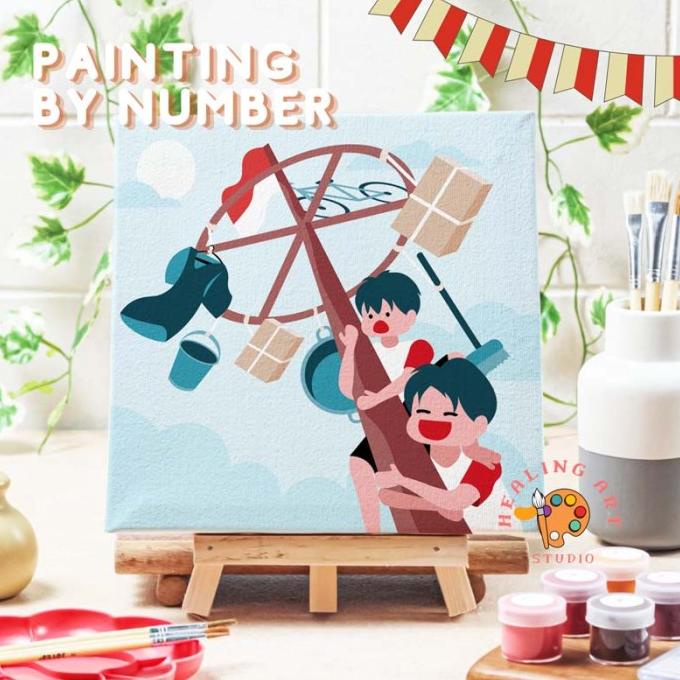 

Diy Painting by Number Kit lukisan Hari Kemerdekaan Hampers 17Agustus