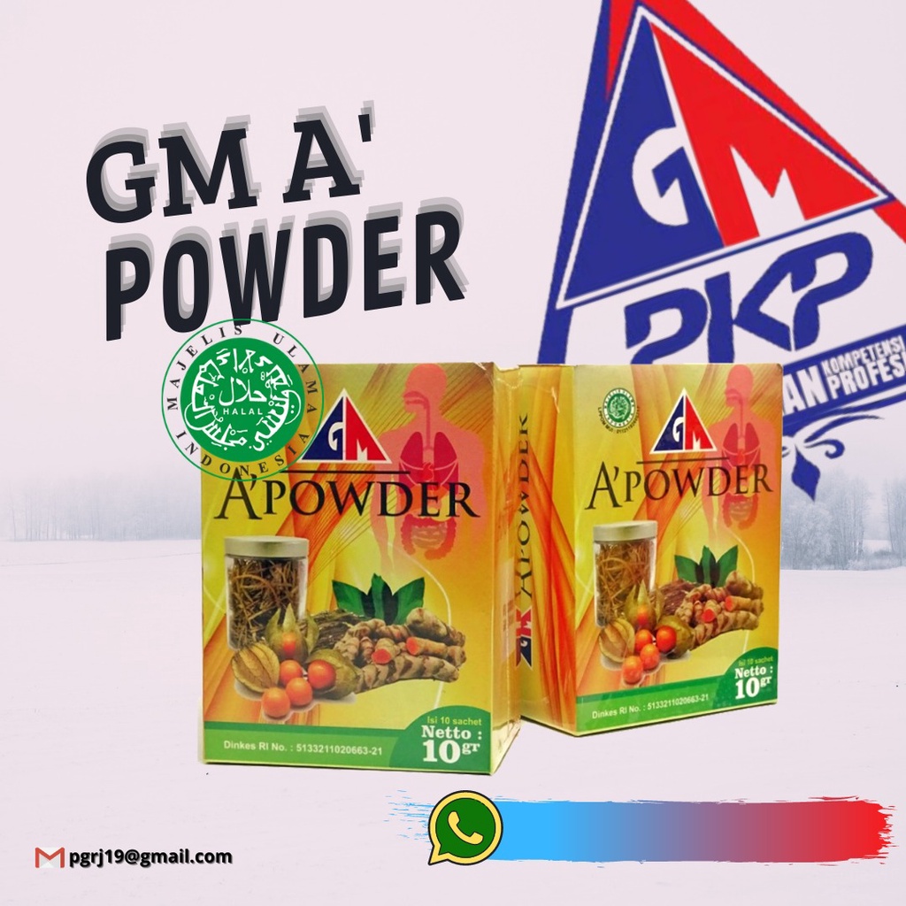 GM A POWDER / HERBAL / HERBAL LAMBUNG / PENCERNAAN / OBAT LAMBUNG /