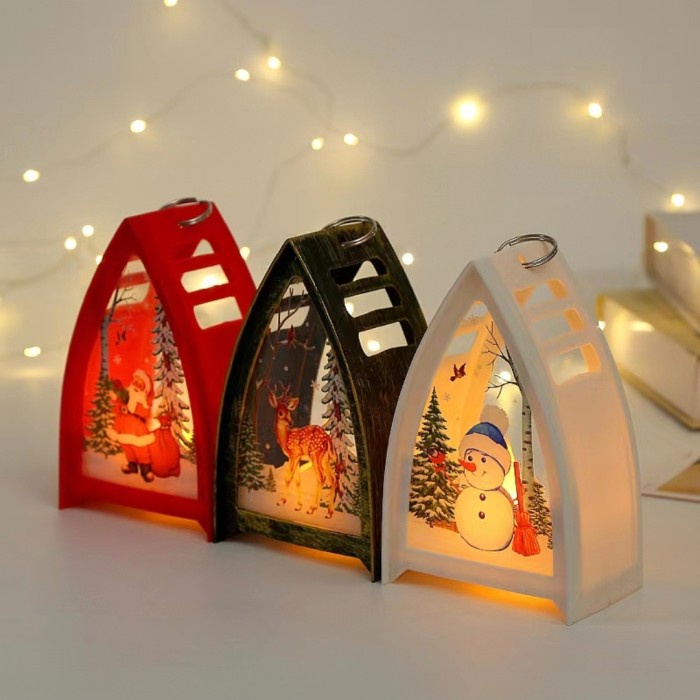 Lentera Souvenir Natal Lampu Tidur Segitiga Dekorasi Pesta LC 1881 HARGA GROSIR