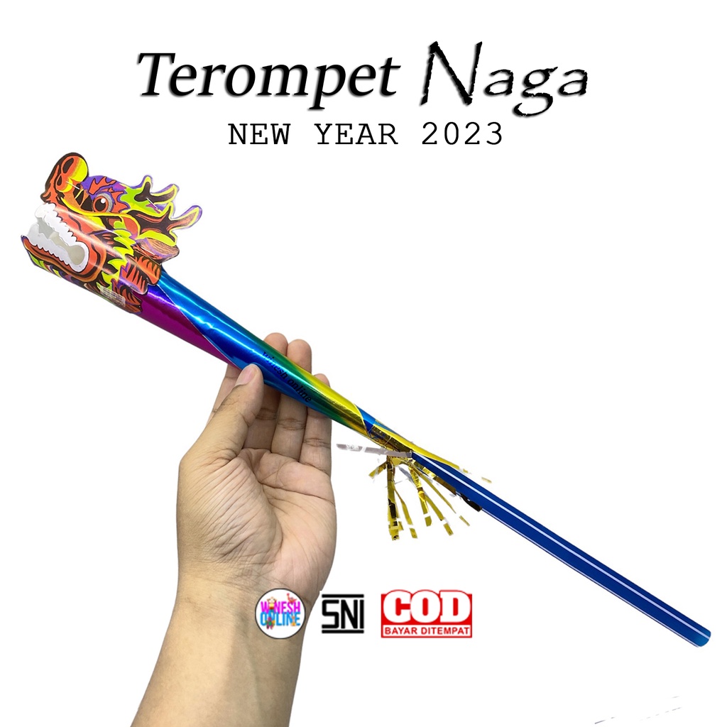 NEW 2 in 1 Terompet Bendera Hari Kemerdekaan / Terompet Naga / Terompet / Terompet ulang tahun