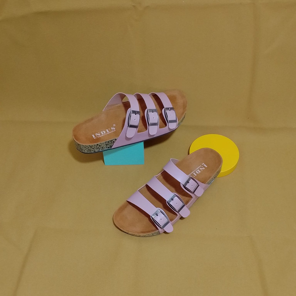 SANDAL FLAT WANITA SLIP ON SOL KARET - CHERYL SERIES