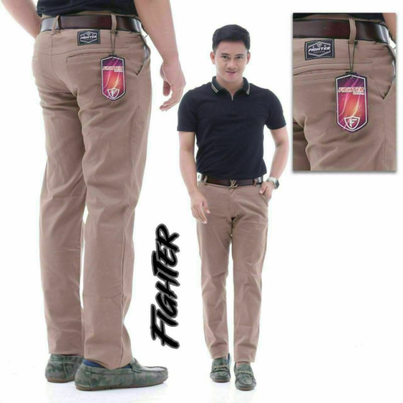 CELANA CHINO PANJANG FIGHTER PREMIUM