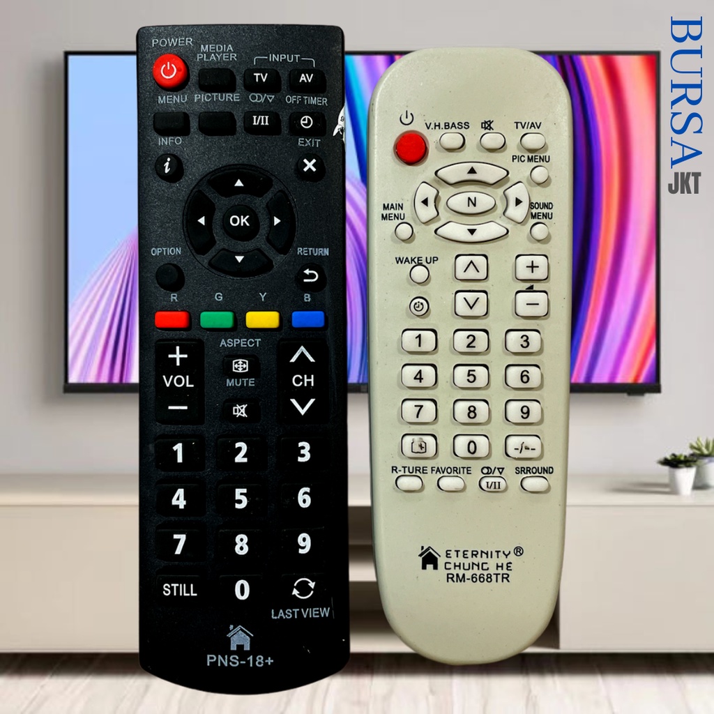 REMOTE REMOT TV PANASONIC PNS UNIVERSAL TABUNG LCD LED TANPA SETTING