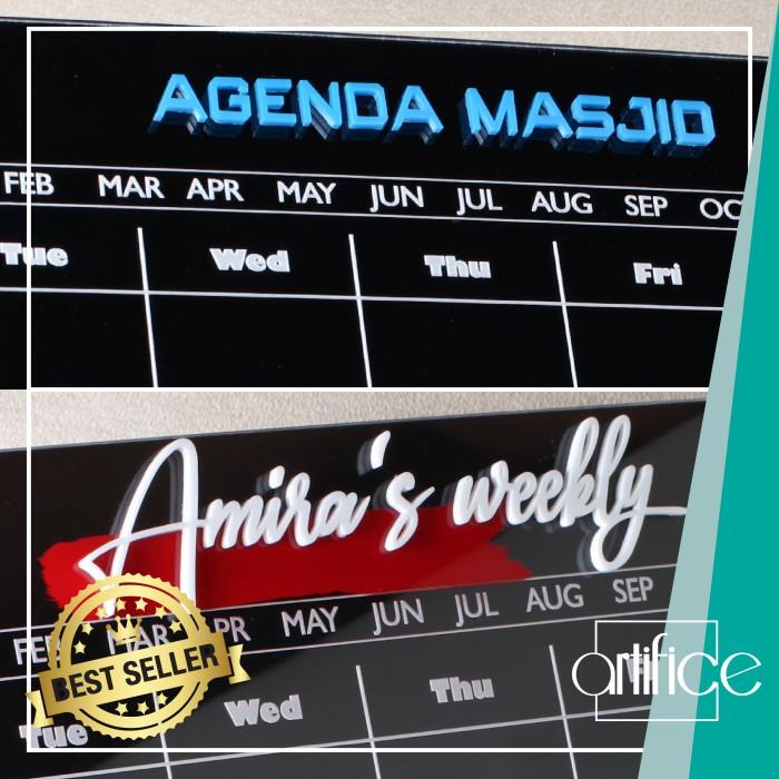 

Monthly Planner Double Side Custom Akrilik