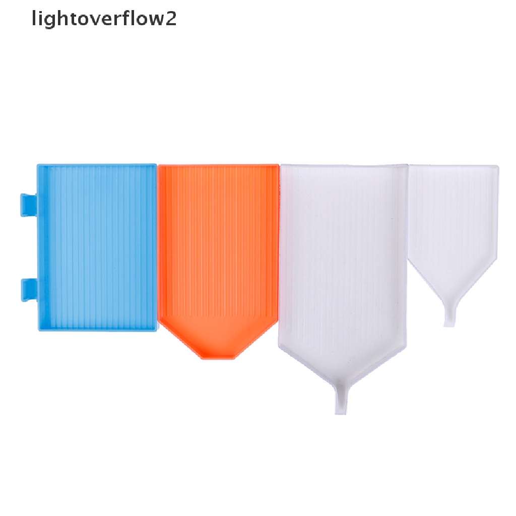 (lightoverflow2) 4pcs Nampan Plastik Ukuran Besar Untuk Membuat Lukisan diamond