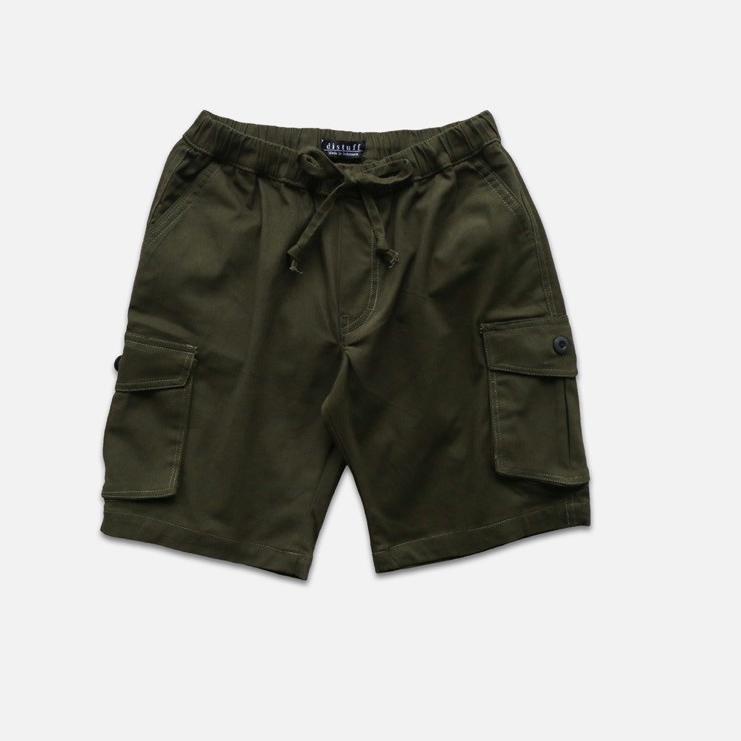 MTT.18Oc22ν– distuff CELANA CARGO KOLOR GOMA IJO ARMY | short pants